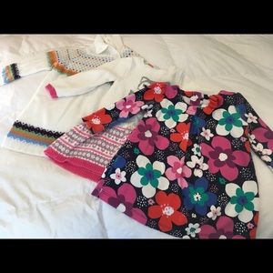 Girls’ Long Sleeved Dress Bundle, 12 & 12-18M